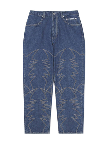 Embroidery Jean Pants 
