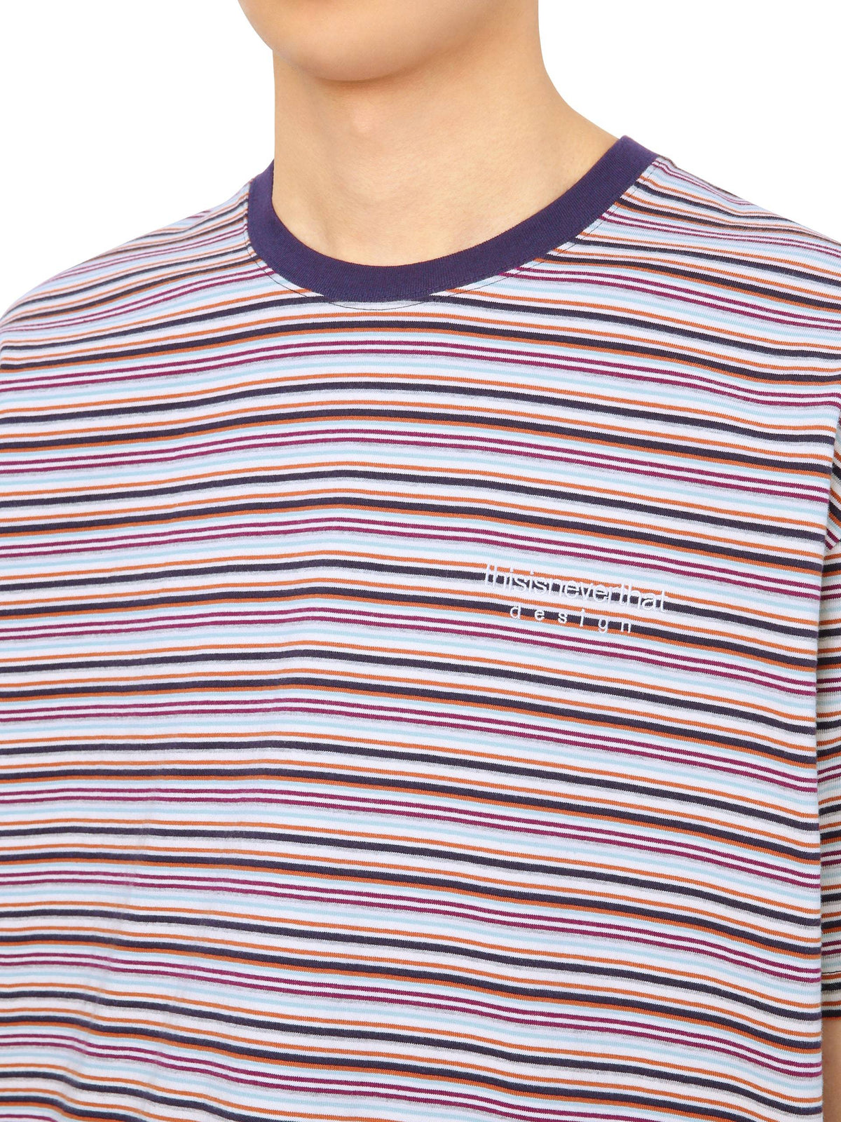 L-Logo Striped Tee T-Shirt 